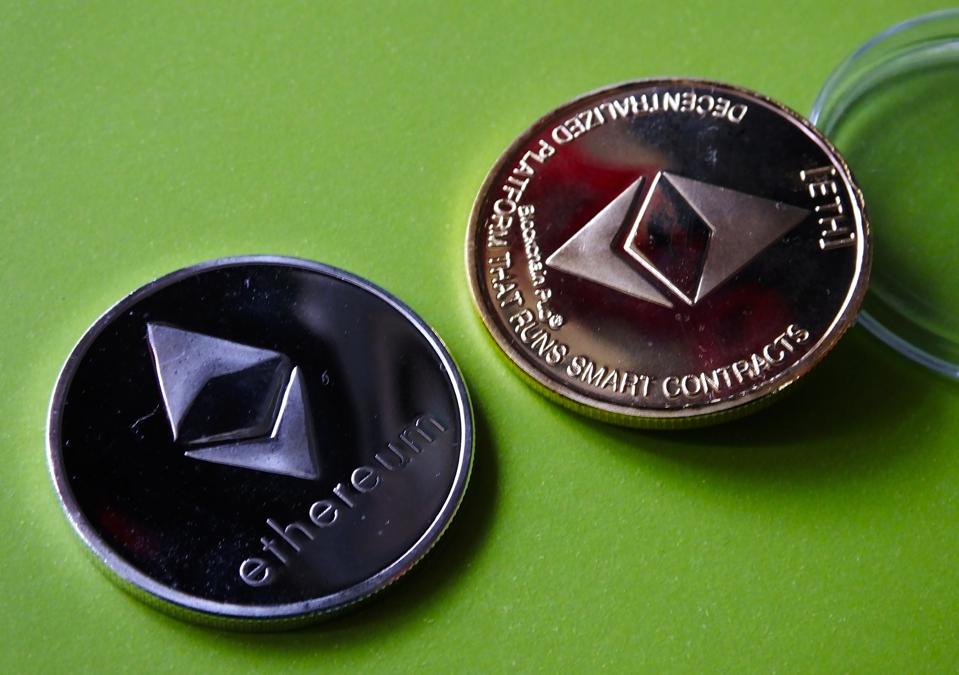 Some physical representations of ether, the digital token.